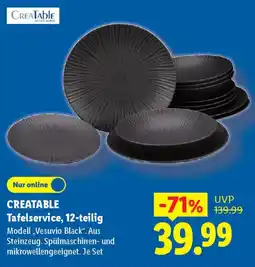 Lidl CREATABLE Tafelservice, 12-teilig Angebot
