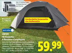 Lidl CRIVIT Verdunkeltes 4-Personen-Campingzelt Angebot
