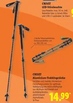 Lidl CRIVIT Aluminium-Trekkingstöcke Angebot