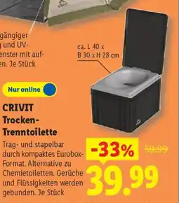 Lidl CRIVIT Trocken Trenntoilette Angebot