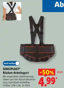Lidl SENSIPLAST Rücken-Arbeitsgurt Angebot