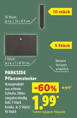 Lidl PARKSIDE Pflanzenstecker Angebot