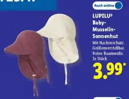 Lidl LUPILU Baby Musselin Sonnenhut Angebot