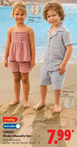 Lidl LUPILU Kinder-Musselin-Set Angebot