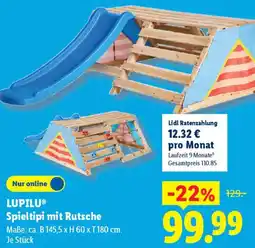 Lidl LUPILU Spieltipi mit Rutsche Angebot