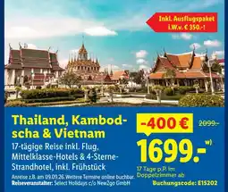 Lidl Select holidays c/o new2go gmbh thailand, kambodscha & vietnam Angebot