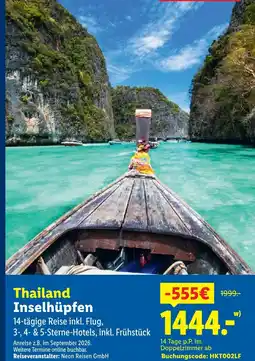 Lidl Thailand inselhüpfen Angebot