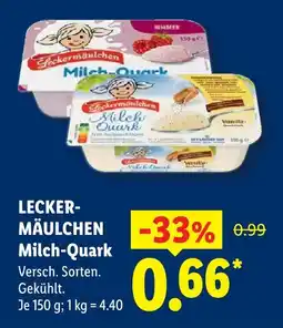Lidl Leckermäulchen milch-quark Angebot