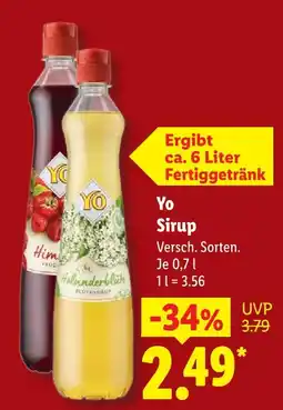 Lidl Yo sirup himbeere Angebot