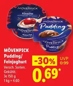 Lidl Mövenpick pudding/feinjoghurt Angebot