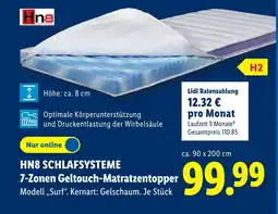 Lidl Hn8 7-zonen geltouch-matratzentopper Angebot