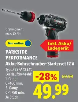 Lidl Parkside performance akku-bohrschrauber-startersset 12 v Angebot