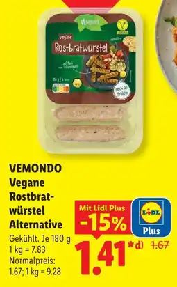 Lidl Vemondo vegane rostbratwürstel alternative Angebot
