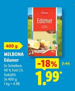 Lidl Milbona edamer Angebot