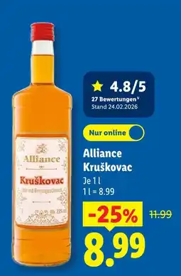 Lidl Alliance kruškovac Angebot