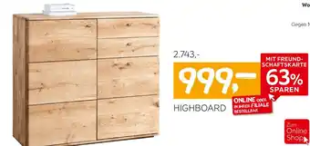 Linea natura highboard