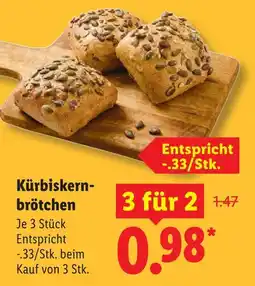 Lidl Kürbiskernbrötchen Angebot