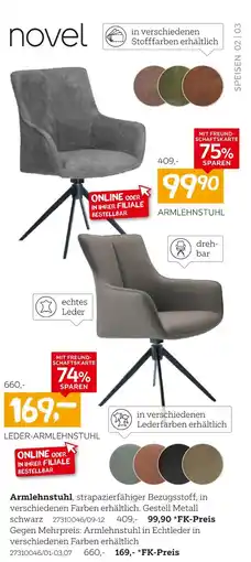 XXXLutz Novel armlehnstuhl Angebot