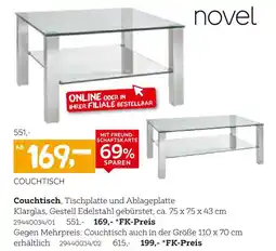 XXXLutz Novel couchtisch ca. 75 x 75 x 43 cm Angebot