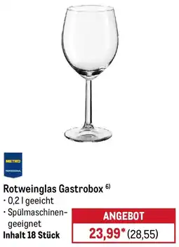 METRO METRO PROFESSIONAL Rotweinglas Gastrobox Angebot