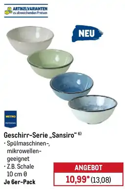METRO METRO PROFESSIONAL Geschirr-Serie „Sansiro" Angebot