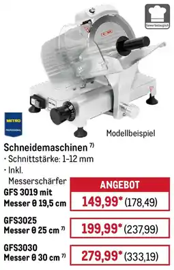 METRO METRO PROFESSIONAL Schneidemaschinen Angebot