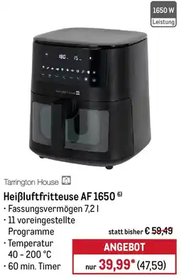 METRO Tarrington House Heißluftfritteuse AF 1650 Angebot