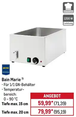 METRO METRO PROFESSIONAL Bain Marie Angebot