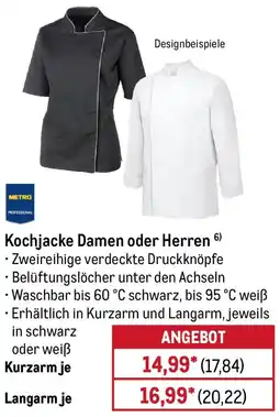 METRO METRO PROFESSIONAL Kochjacke Damen oder Herren Angebot