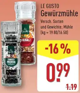 Aldi Nord LE GUSTO Gewürzmühle Angebot