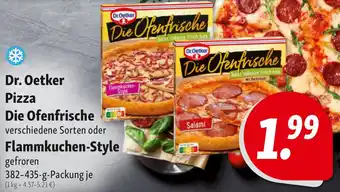 Nah & Frisch Dr. Oetker Pizza Die Ofenfrische oder Flammkuchen-Style Angebot