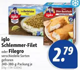 Nah & Frisch iglo Schlemmer-Filet oder Filegro Angebot