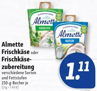Nah & Frisch Almette Frischkäse oder Frischkäsezubereitung Angebot