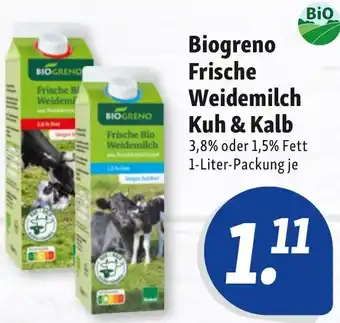 Nah & Frisch Biogreno Frische Weidemilch Kuh & Kalb Angebot