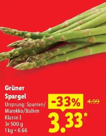 Lidl Grüner Spargel Angebot