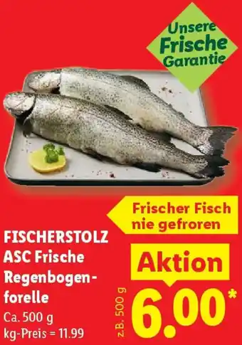 Lidl FISCHERSTOLZ ASC Frische Regenbogenforelle Angebot