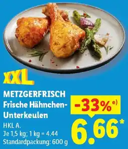 Lidl METZGERFRISCH Frische Hähnchen Unterkeulen Angebot
