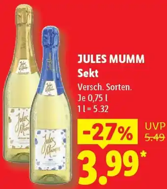Lidl JULES MUMM Sekt Angebot