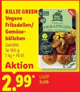 Lidl BILLIE GREEN Vegane Frikadellen/ Gemüsebällchen Angebot