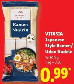 Lidl VITASIA Japanese Style Ramen/ Udon Nudeln Angebot