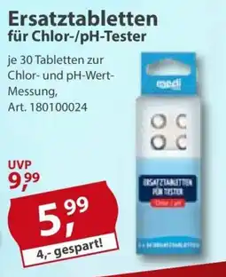 Sonderpreis Baumarkt Ersatztabletten für Chlor-/pH-Tester Angebot