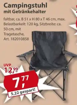 Sonderpreis Baumarkt Campingstuhl mit Getränkehalter Angebot
