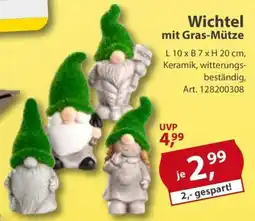 Sonderpreis Baumarkt Wichtel mit Gras-Mütze Angebot