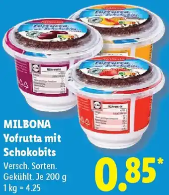 Lidl MILBONA Yofrutta mit Schokobits Angebot