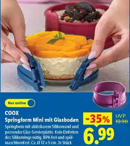 Lidl COOX Springform Mini mit Glasboden Angebot