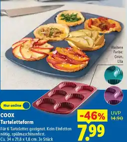 Lidl COOX Tarteletteform Angebot
