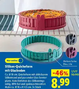 Lidl Silikon-Quicheform mit Glasboden Angebot