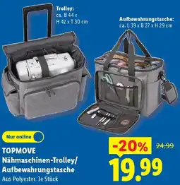Lidl TOPMOVE Nähmaschinen-Trolley/ Aufbewahrungstasche Angebot