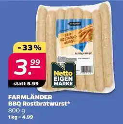 NETTO FARMLÄNDER BBQ Rostbratwurst Angebot