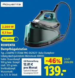 Lidl ROWENTA Dampfbügelstation Angebot